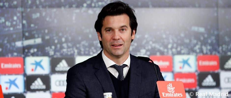 Santiago Solari comparece ante los medios de comunicación como entrenador del Real Madrid. Foto: Real Madrid Club de Fútbol.