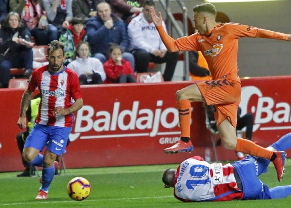 Peybernes en el suelo, en una acción el pasado viernes frente a Osasuna