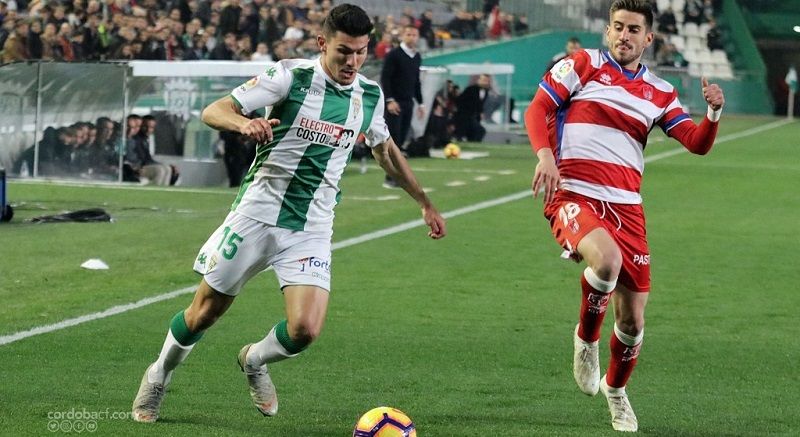 Loureiro durante el encuentro frente al Granada | Imagen: Córdoba CF