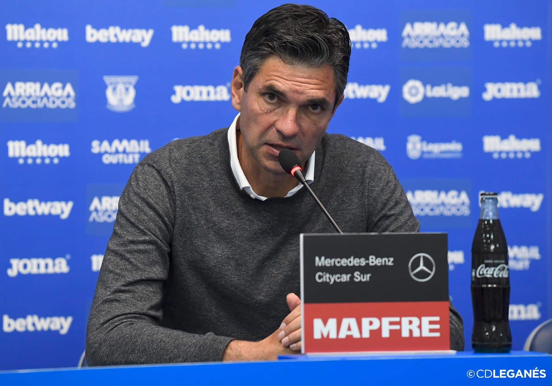 Pellegrino en la rueda de prensa posterior al Leganés-Girona | @CD Leganes