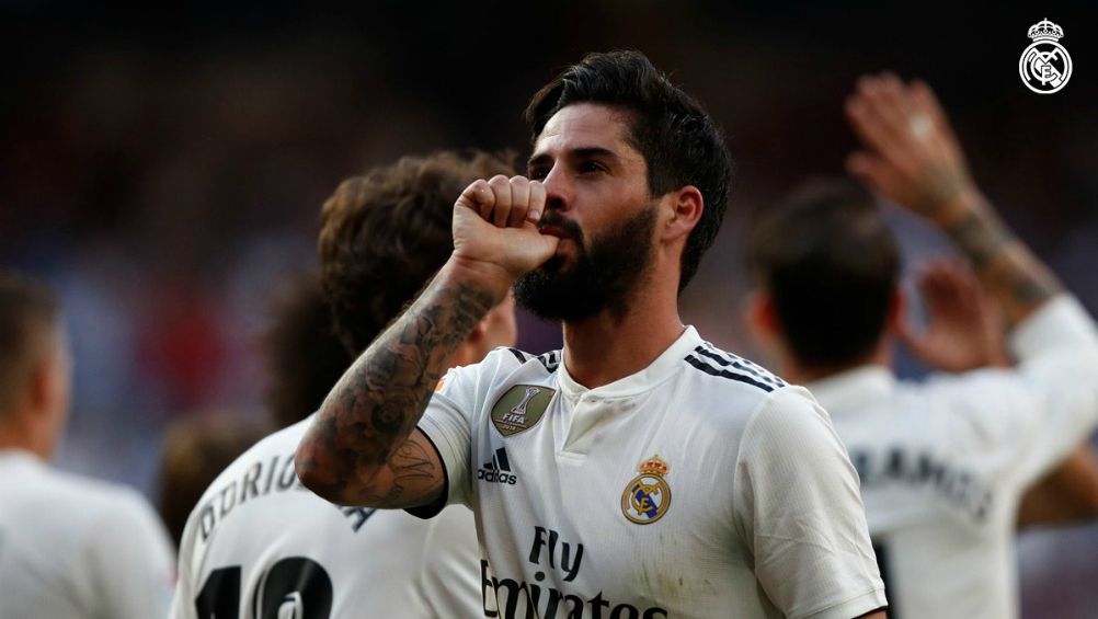 Isco celebra un gol con el Real Madrid. Foto: Real Madrid Club de Fútbol.