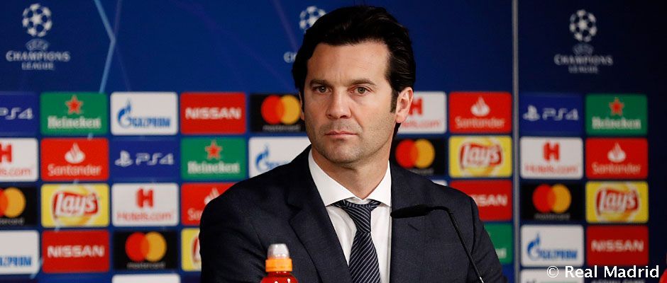 Santiago Solari en una rueda de prensa como entrenador del Real Madrid. Foto: Real Madrid Club de Fútbol.