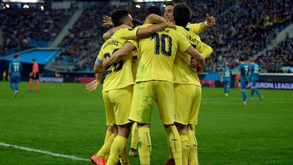 El Villarreal celebra el gol de Iborra que suponía el 0-1