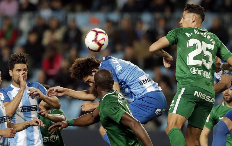 Lance del encuentro en La Rosaleda