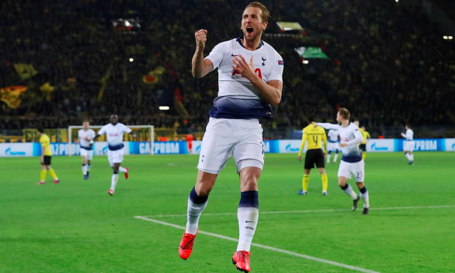 Harry Kane celebra el tanto que le permitió al Tottenham salir avante en Alemania. Andrew Couldridge/Action Images via Reuters