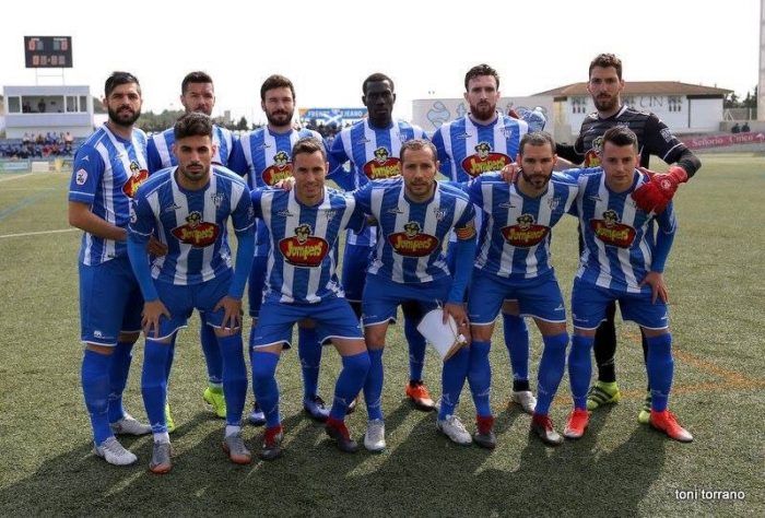 Once de La SD Ejea en un encuentro de la pasada temporada