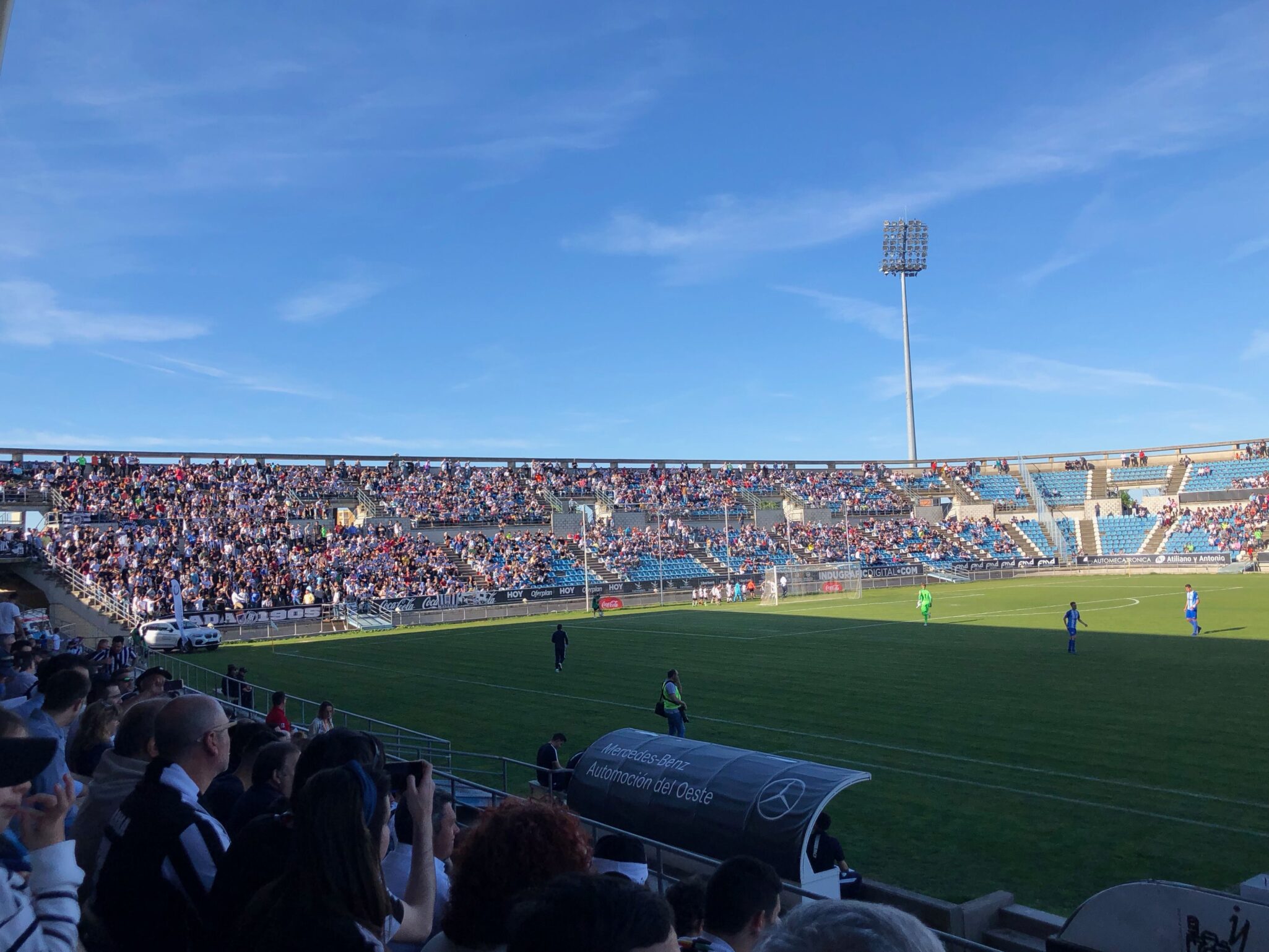 Momentos previos al inicio del partido