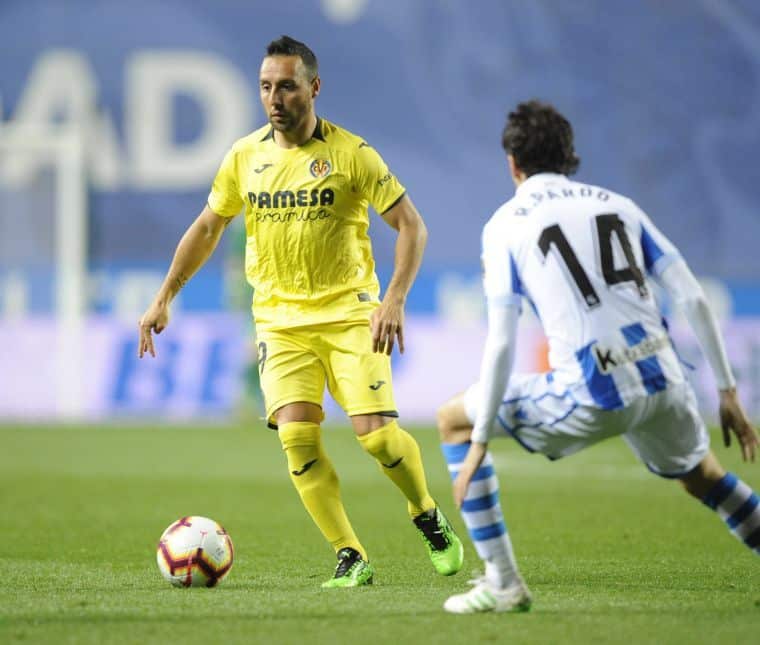 Santi Cazorla en un encuentro en Anoeta