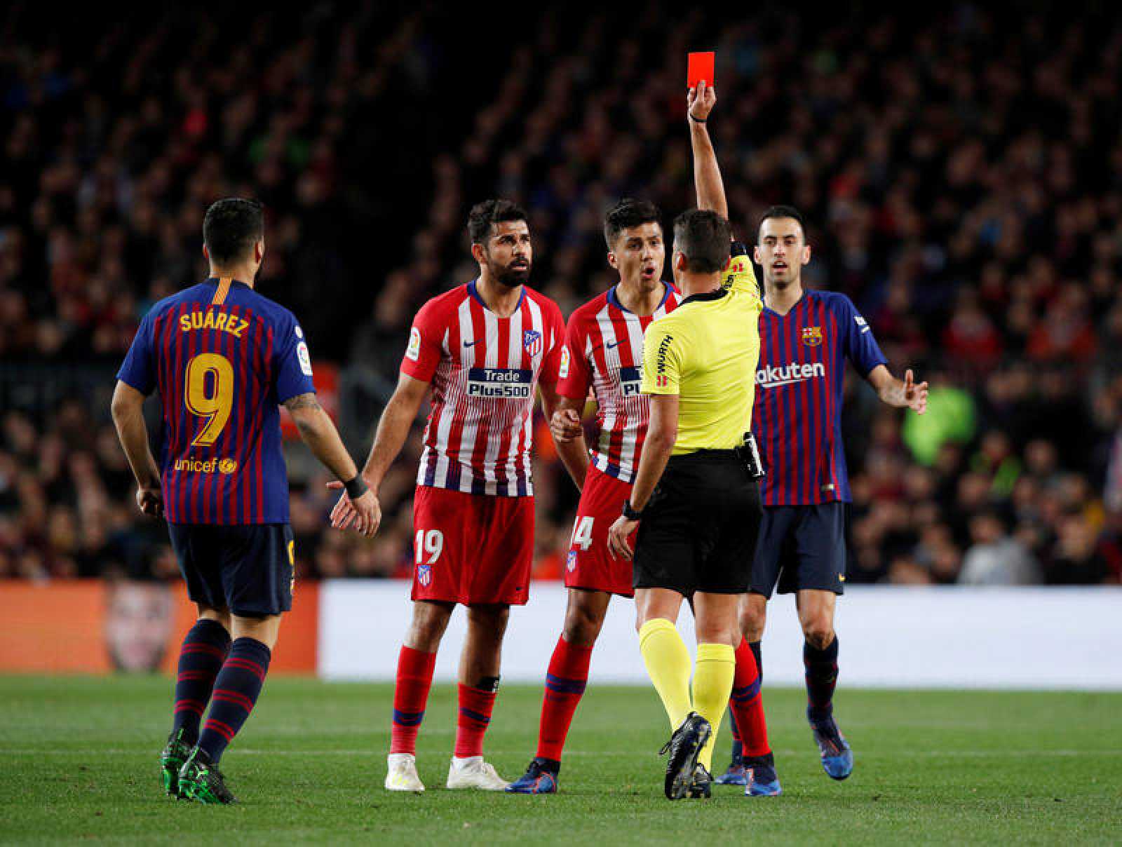 Momento en el que Diego Costa es expulsado (Foto: RTVE.es)