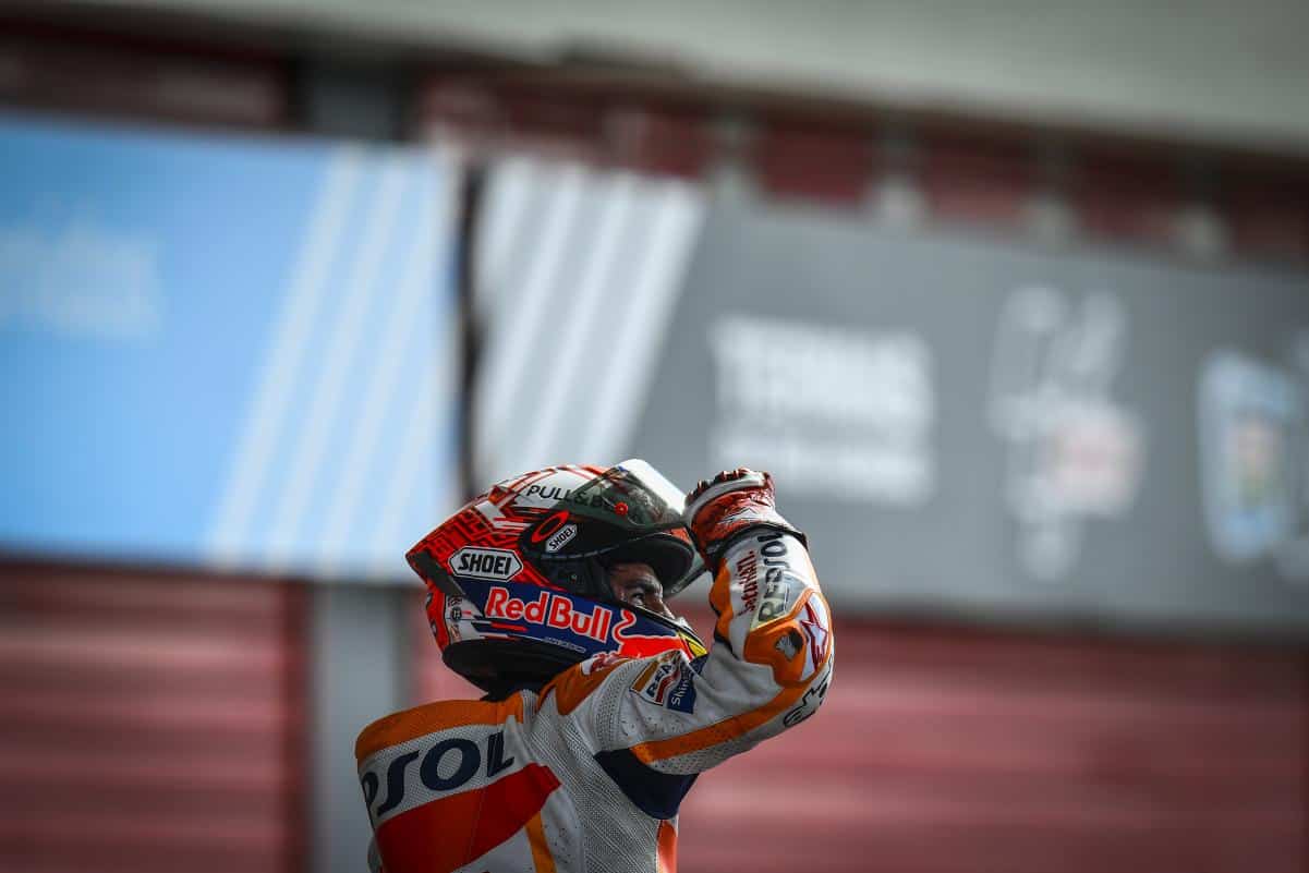Márquez no vio a sus rivales nada más que en la salida. Estuvo solo toda la carrera liderando//Fuente: motogp.com