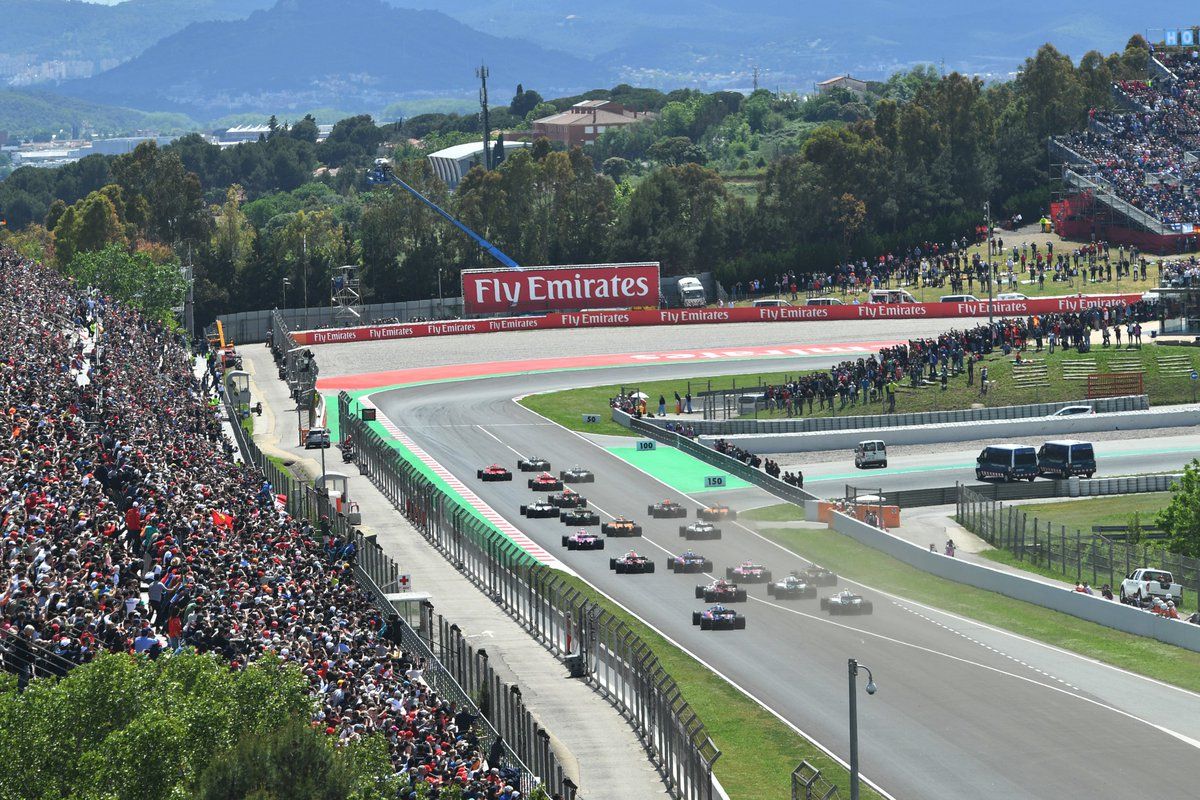 Largada del GP España de 2018. Cortesía: @F1