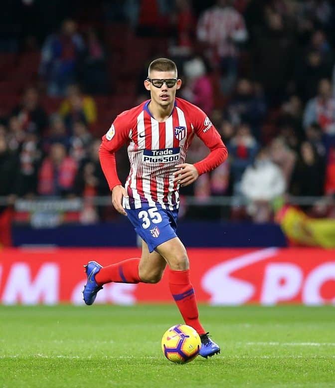 Francisco Montero en un partido con el primer equipo colchonero