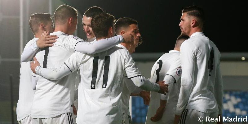 Los jugadores del Castilla celebran un tanto | Imagen: Real Madrid