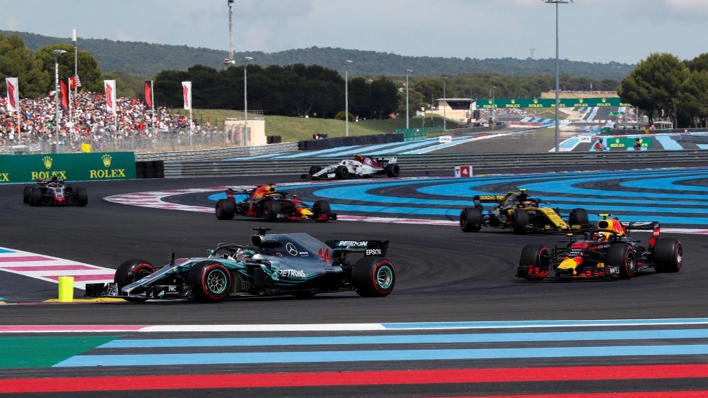 Primeras vueltas del GP de Francia del 2018. Cortesía: Formula1.com