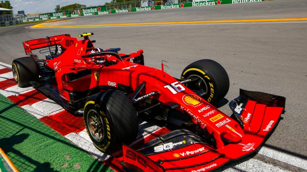 Leclerc cerca del Muro de los Campeones. Cortesía: Formula1.com