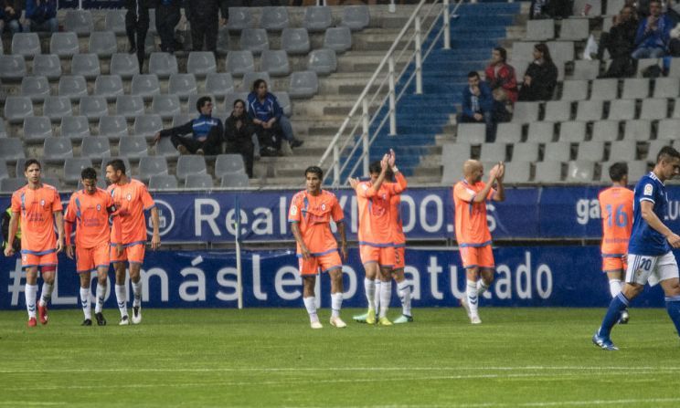 El Rayo celebra el momentáneo 0-1