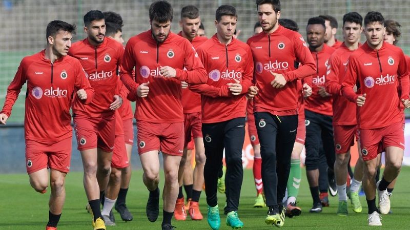 La plantilla del Racing durante un entrenamiento | Imagen: Racing de Santander