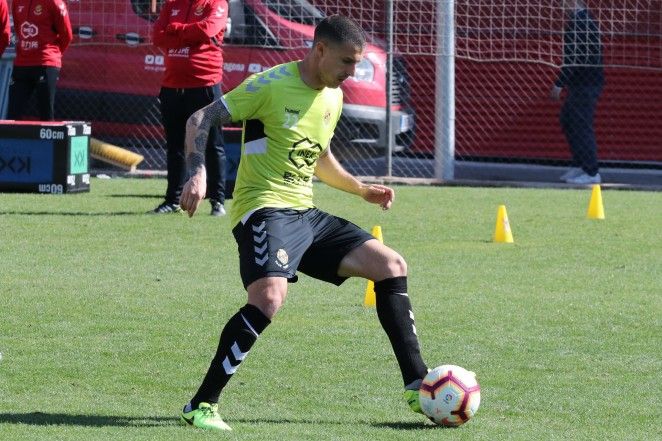 Abraham Minero, entrenando durante su etapa con el Nàstic. | Foto: gimnasticdetarragona.cat