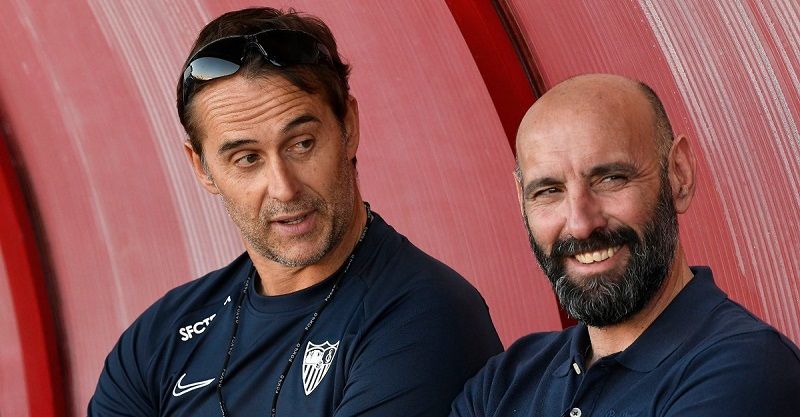 Monchi junto a Lopetegui