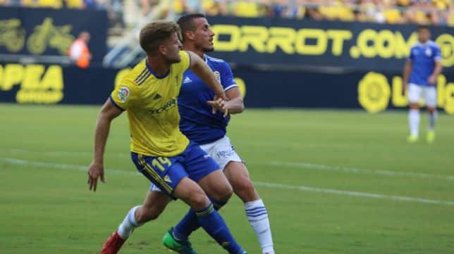 Mario Barco en un encuentro con el Cádiz