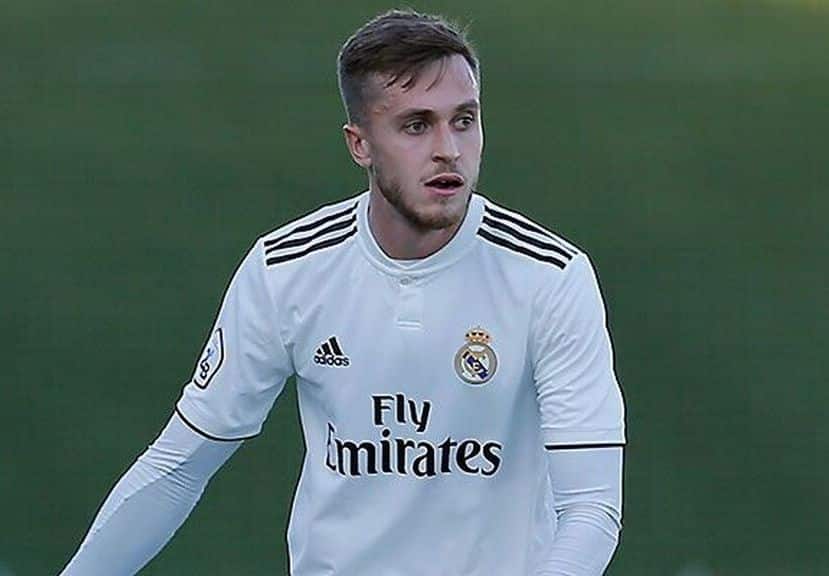 Dani Fernández en un partido con el Real Madrid Castilla