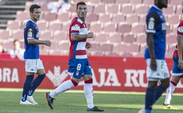 Fede San Emeterio en un encuentro con el Granada