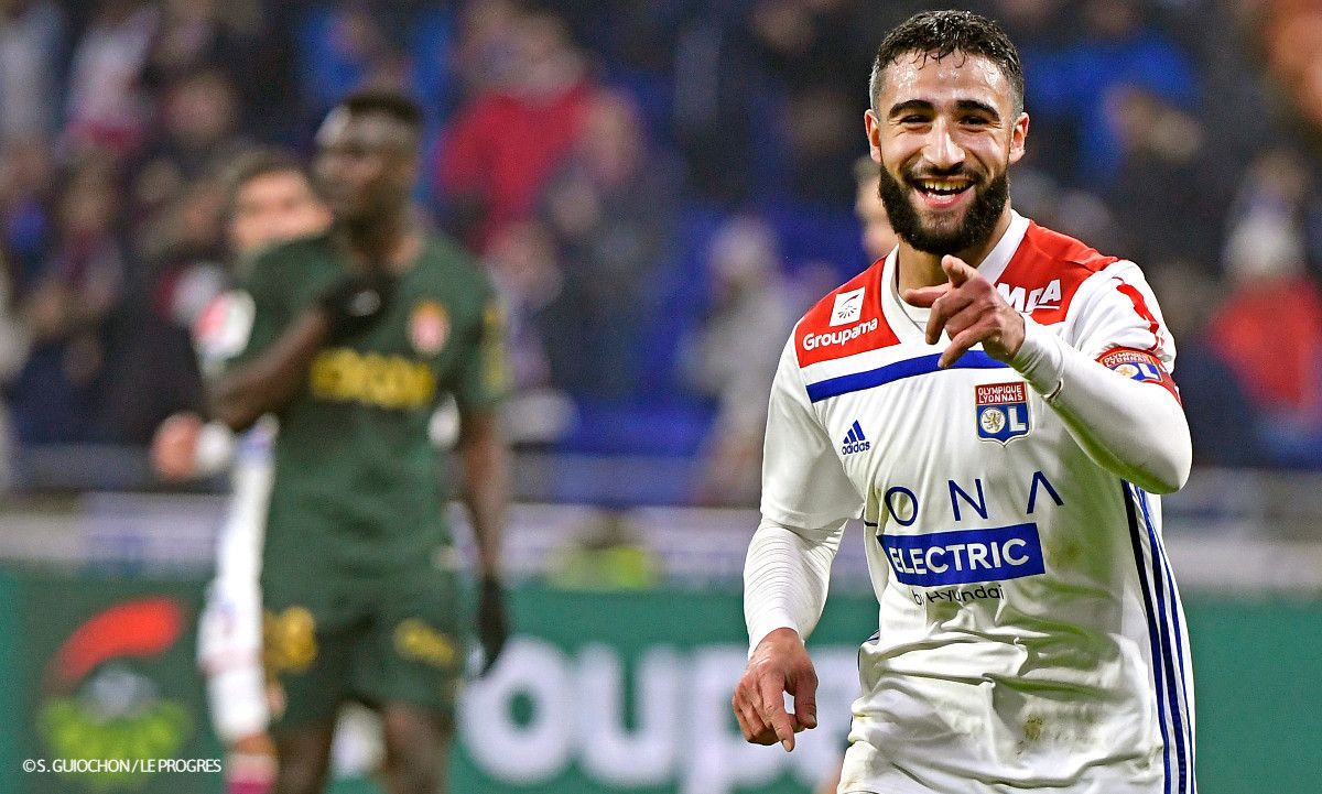 Fekir celebra un tanto frente al Mónaco | Imagen: Olympique Lyon