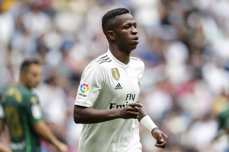 Vinicius en un partido con el Real Madrid 