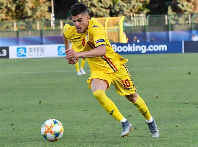 Ianis Hagi en el pasado europeo sub-21 con Rumanía