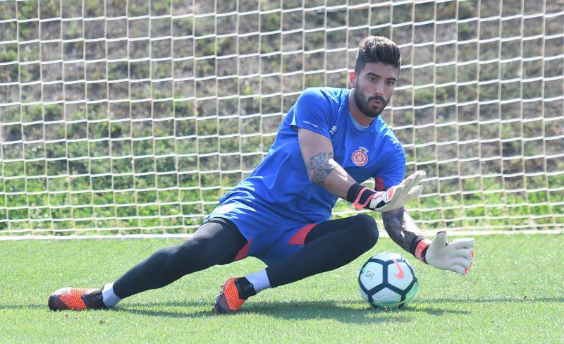 José Aurelio en un entrenamiento con el Girona