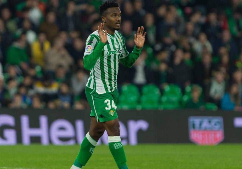 Kaptoum en un partido con el Betis