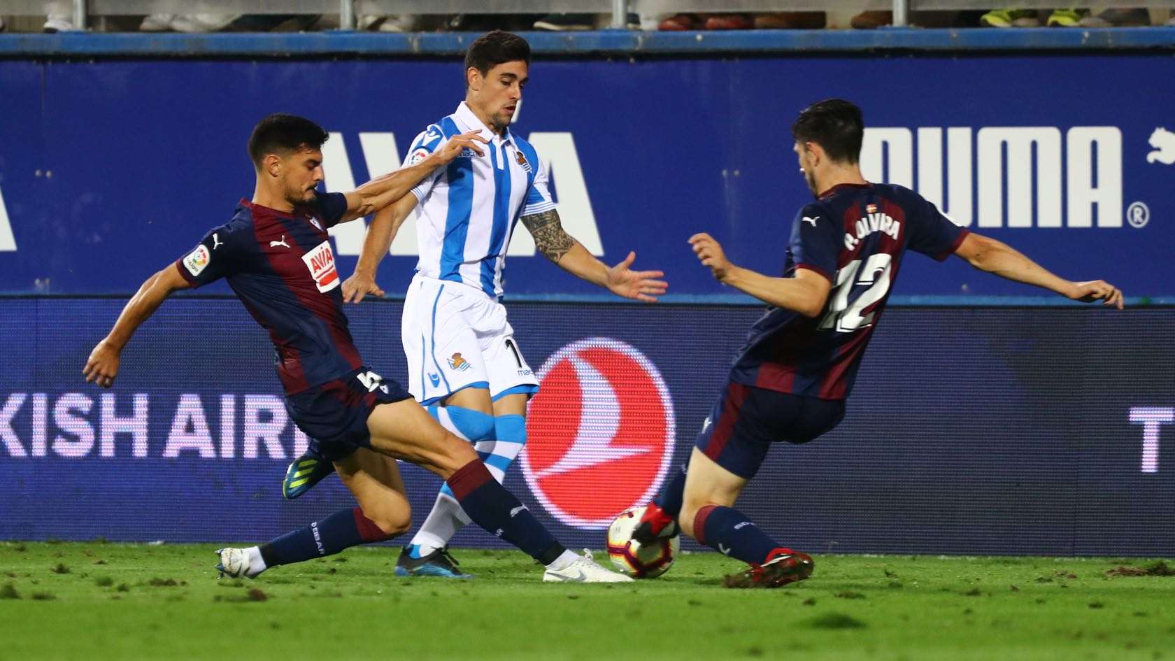 Martin Merquelanz en un partido con la Real Sociedad