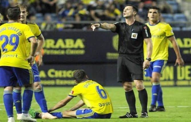 César Soto Grado en un partido en el Ramón de Carranza