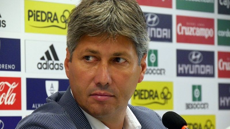 Alfonso Serrano durante la presentanción de Fidel y Sebastián Castro | Imagen: Córdoba CF