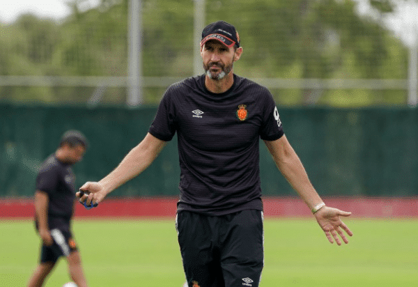 Vicente Moreno en el entrenamiento