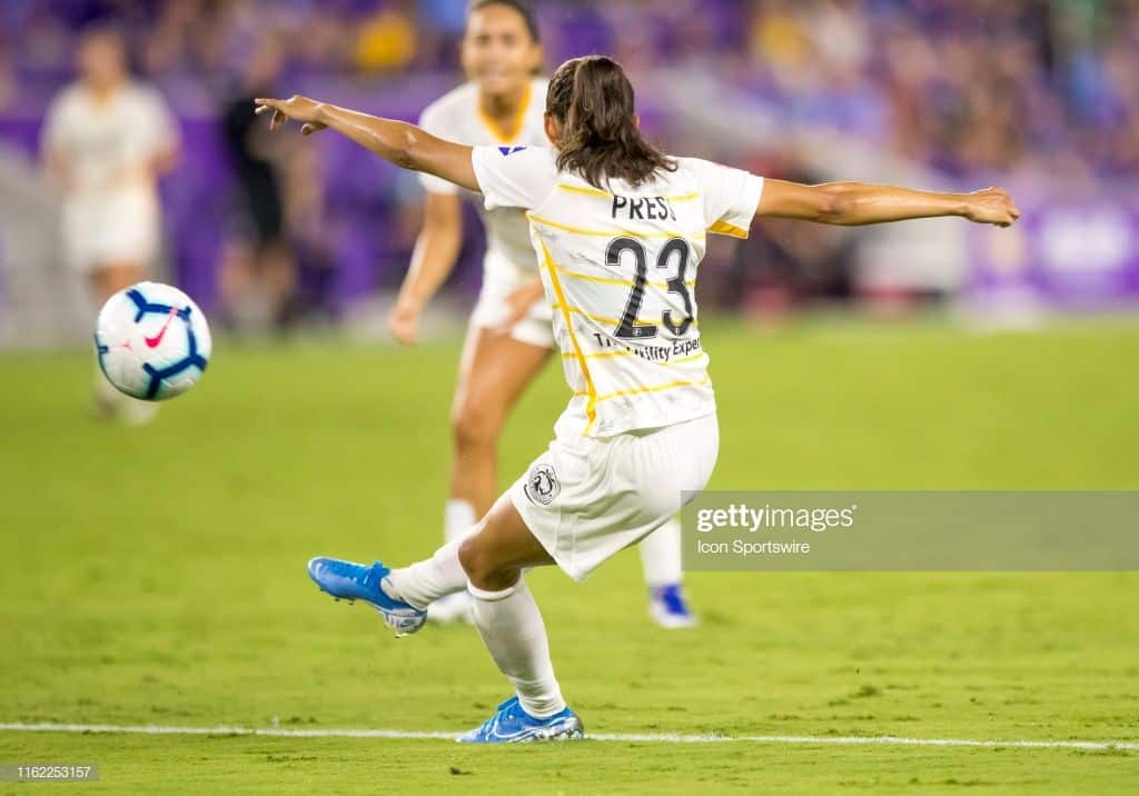 Christen Press (Crédito foto: Andrew Bershaw/Icon Sportswire via Getty Images)