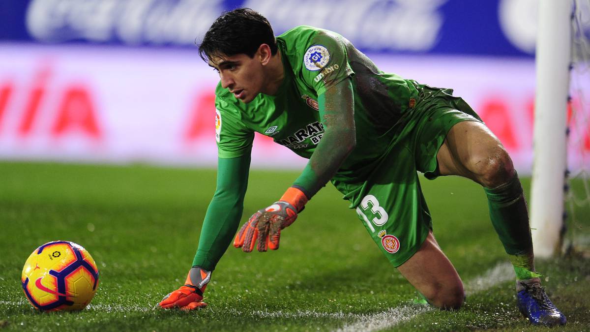 Bono en un partido con el Girona