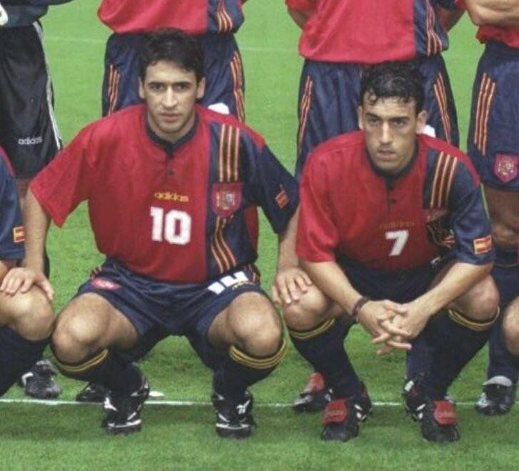 Raúl González y Oli Álvarez juntos en la Selección Española