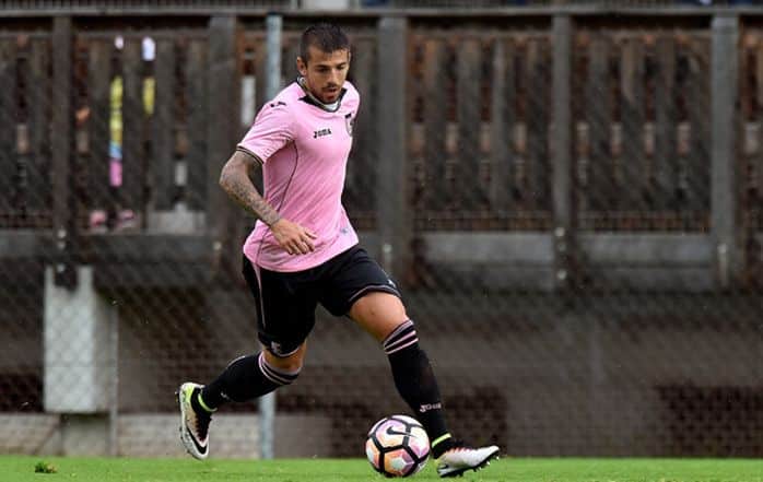 Aleksandar Trajkovski en su etapa en el Palermo