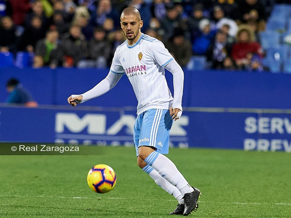 Verdasca en un partido con el Real Zaragoza