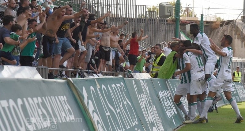 Celebración del gol de Juanto Ortuño frente al Real Murcia | Imagen: Córdoba CF