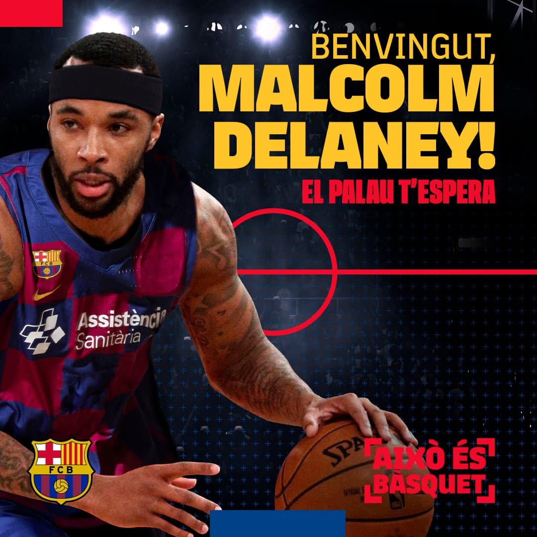 Presentación Malcolm Delaney Fuente: Twitter @FCbasket