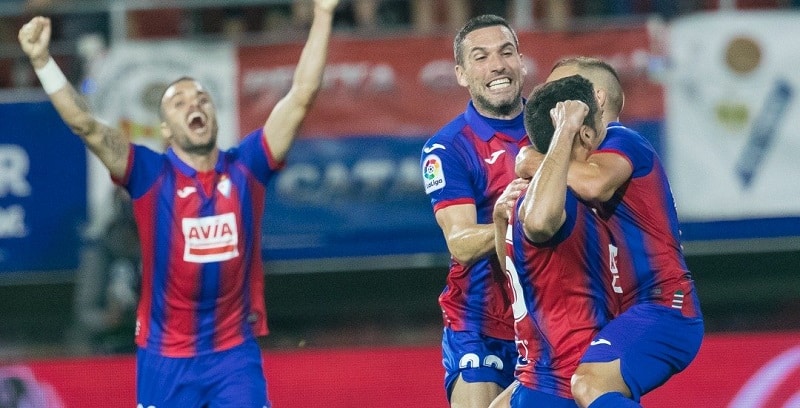 Celebración del tanto de Cote | Imagen: SD Eibar