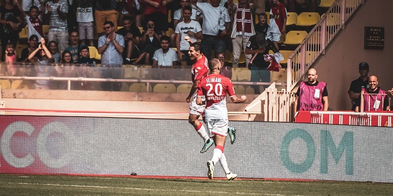 Ben Yedder celebra un tanto con su nuevo equipo | Imagen: AS Mónaco