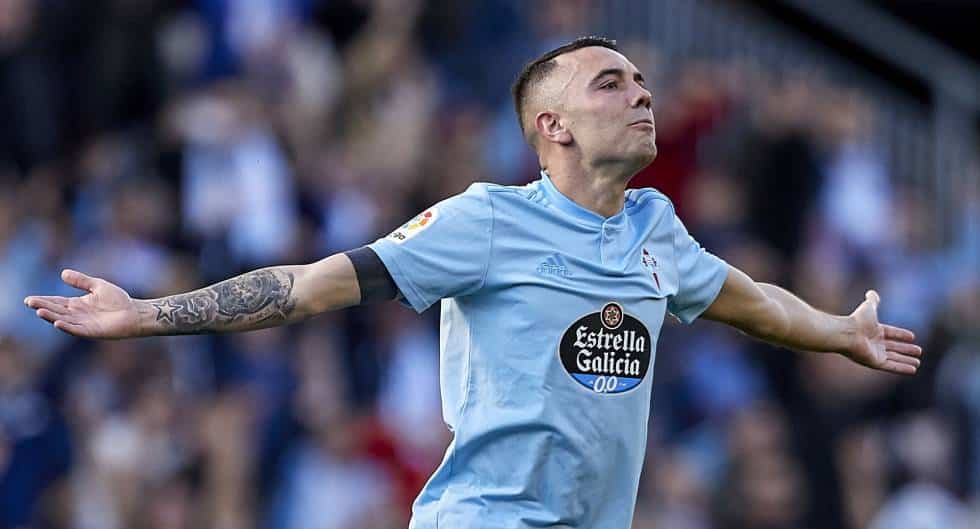 Iago Aspas celebra un gol la pasada temporada