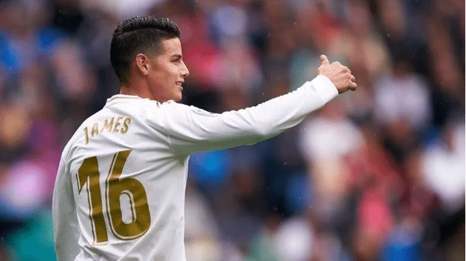 James Rodríguez durante su partido frente al Levante.