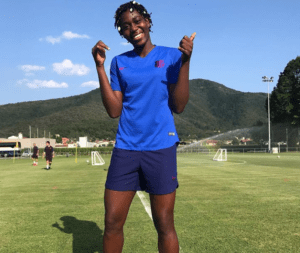 Asisat Oshoala. | Foto: @FCBFemeni