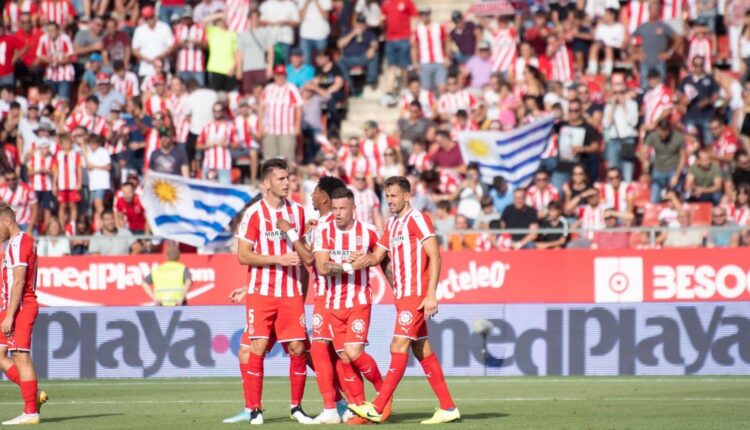 Christian Stuani, principal amenaza gerundense, celebrando un gol