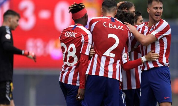 Atlético de Madrid 'B' celebra un gol