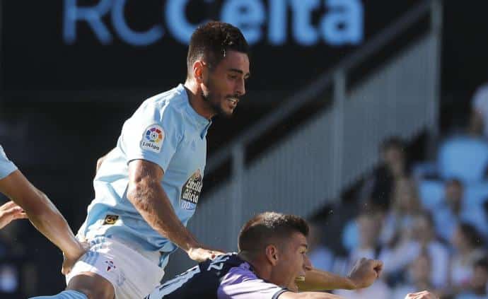 David Costas en un encuentro con el Celta